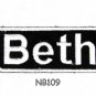 BETH Name Tag Patch Iron or sew on for Shirt Jacket Vest New BIKER Patches