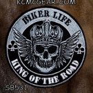 Biker Life King of the Road Small Badge for Biker Vest Jacket Motorcycle Patch