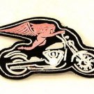 Angel on Motorcycle Small Badge Biker Vest Jacket Patch SB820