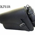Motorcycle Leather single strap swingarm bag 2 Pin buckle three fixed strap