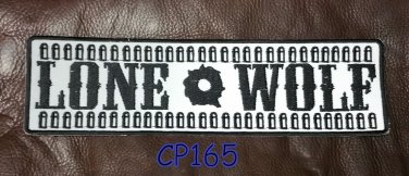 REFLECTIVE LONE WOLF for Biker Motorcycle Vest Jacket Back Patches 10&acirc;��