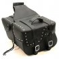 Saddlebag ZIP off STUDDED Two strap with quick release buckles Shielded bottom