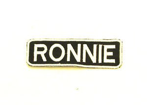 RONNIE Name Tag Patch Iron on or sew on for Shirt Jacket Vest New Name Patches