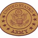 U.S Army Brown on Gold Center Patch Iron on for Biker Vest and Jacket