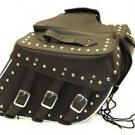 Cowhide Genuine Leather Motorcycle saddlebags quick release zip off