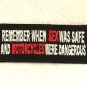 REMEMBER WHEN SEX WAS SAFE Small Badge for Biker Vest Jacket Motorcycle Patch