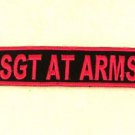 SGT AT ARMS Pink on black Small Badge for Biker Vest Jacket Patch SB744