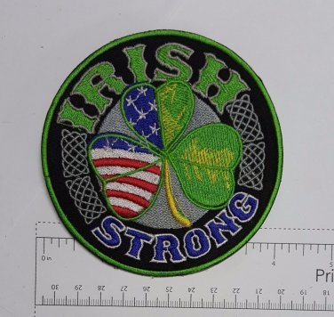 Ir*sh Strong - Club Harley Biker Funny Motorcycle Iron On Small Patch
