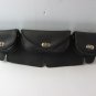 Motorcycle Windshield Bags 3 Pockets Plain Black Fits Harley Windshields