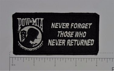 POW MIA Funny Motorcycle Iron On Small Patch