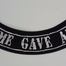 Some Gave All - Bottom Rocker Iron on Harley Military Club Back Patch