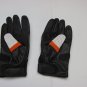Leather Motorcycle Gloves with Armour Guard on Knuckles White Black Orange