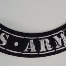 US Army - Bottom Rocker Iron on Harley Military Club Back Patch