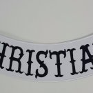 Christian - Bottom Rocker Iron on Harley Military Club Back Patch