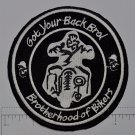 Brotherhood of Bikers Club Outlaw Biker Funny Motorcycle Iron On Small Patch