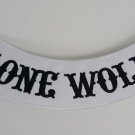 Lone Wolf - Bottom Rocker Iron on Harley Military Club Back Patch