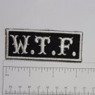 WTF - Club Harley Biker Funny Motorcycle Iron On Small Patch