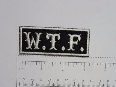 WTF - Club Harley Biker Funny Motorcycle Iron On Small Patch