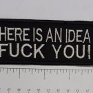 Here,s an Idea F**k U Club Harley Biker Funny Motorcycle Iron On Small Patch