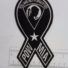POW - MIA Outlaw Biker Funny Motorcycle Iron On Small Patch