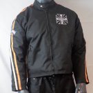 MOTORCYCLE WEATHER JACKET ORANGE ON BLACK CHEST SIZES 66