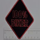 100% Biker Club Harley Biker Funny Motorcycle Iron On Small Patch