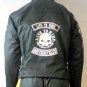 MOTORCYCLE WEATHER JACKET ORANGE ON BLACK CHEST SIZES 44