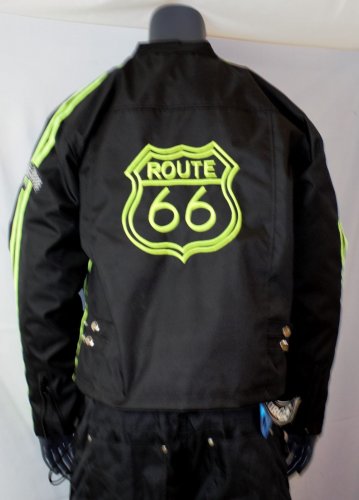 MOTORCYCLE WEATHER JACKET ORANGE ON BLACK  LIVE TO RIDE CHEST SIZES 44