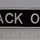 BACK OFF Outlaw Biker Funny Motorcycle Iron On Small Patch