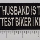 My Husband is the....  Club Outlaw Biker Funny Motorcycle Iron On Small Patch
