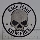 Ride Hard Ride Free Outlaw Biker Funny Motorcycle Iron On Small Patch