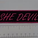 She Devil Outlaw Biker Funny Motorcycle Iron On Small Patch