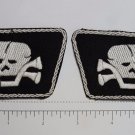 Skull Collar Pair Outlaw Biker Funny Motorcycle Iron On Small Patch