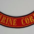 Marine Corps - Bottom Rocker Iron on Harley Military Club Back Patch