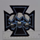 Skulls - Club Harley Biker Funny Motorcycle Iron On Small Patch