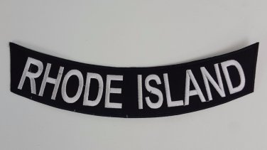 Rhode Island - Bottom Rocker Iron on Harley Military Club Back Patch