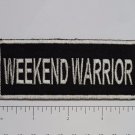 Weekend Warrior - Club Harley Biker Funny Motorcycle Iron On Small Patch