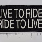 Live to Ride Ride... Club Outlaw Biker Funny Motorcycle Iron On Small Patch