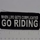 Gets complicated go... Club Harley Biker Funny Motorcycle Iron On Small Patch