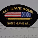 All gave some... Outlaw Biker Funny Motorcycle Iron On Small Patch