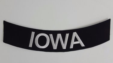Iowa - Bottom Rocker Iron on Harley Military Club Back Patch