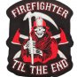 Fire Fighter Till The End Grimm Reaper Back Center Patch for Biker Vest