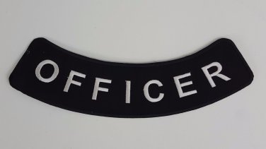 Officer - Bottom Rocker Iron on Harley Military Club Back Patch
