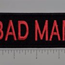 Bad Man Club Outlaw Biker Funny Motorcycle Iron On Small Patch