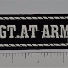 SGT. at ARMS Club Outlaw Biker Funny Motorcycle Iron On Small Patch