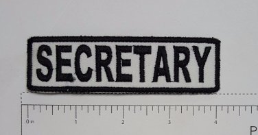 Secretary Outlaw Biker Funny Motorcycle Iron On Small Patch