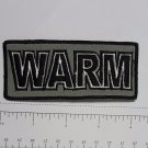 WARM - Club Harley Biker Funny Motorcycle Iron On Small Patch