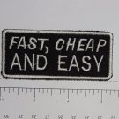 Fast Cheap & Easy - Club Harley Biker Funny Motorcycle Iron On Small Patch