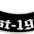 EST-1994 White Black Iron Sew on Bottom Rocker Tag Patch for Biker Vest Jacket