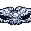 Live Free Ride Free Silver Eagle Back Center Patch